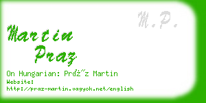 martin praz business card